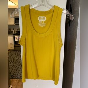 Big Bud Press Yellow Fitted Tank Top, Size Small